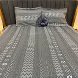 DESINER 4 PCS REVERSIBLE LARGE KING SIZE COTTON BEDCOVER SET