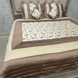 ROYAL LOOK SILK SATIN KING SIZE 5 PCS BEDCOVER SET WITH THREAD EMBROIDERY