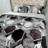 WINTER SUPER KING SIZE 4 PCS QUILT SET IN VELVET