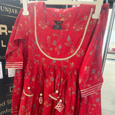 GIRLS PURE COTTON JAIPURI STYLE SUIT SIZE 30