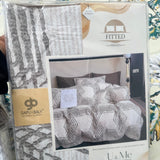 SUMMER SOFT GLACÉ COTTON 3 PCS FITTED SHEET FOR DOUBLE AND STANDARD QUEEN SIZE