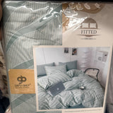 SUMMER SOFT GLACÉ COTTON 3 PCS FITTED SHEET FOR DOUBLE AND STANDARD QUEEN SIZE