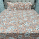 SUMMER QUEEN SIZE PURE COTTON FLAT BEDSHEET SET