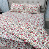 JAIPURI PRINTS PURE COTTON VINTAGE FLORAL COMFORTER SET – KING TO SUPER KING