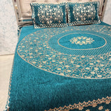 ROYAL LOOK KING SIZE 3 PCS BEDCOVER IN VELVET