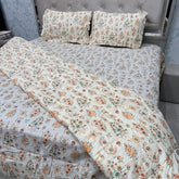 JAIPURI PRINTS PURE COTTON VINTAGE FLORAL COMFORTER SET – KING TO SUPER KING