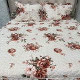 SUMMER QUILTED REVERSIBLE KING SIZE FLORAL BEDCOVER SET ( All SEASON)