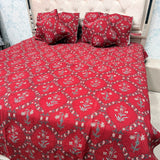 AJRAKH REVERSIBLE 5-PIECE JAIPURI PRINT PURE COTTON BEDSPREAD
