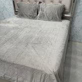 ROSE PETEL BRANDED WINTER EMBROIDERY 3 PCS BEDSHEET SET ( anti skid)