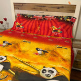 KIDS GLACÉ COTTON CARTOON PRINT BEDSHEET