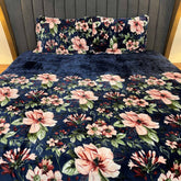 WINTER SUPER KING SIZE 3 PCS FLAT VELVET BEDSHEET