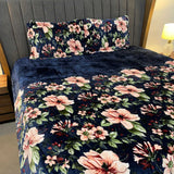 WINTER SUPER KING SIZE 3 PCS FLAT VELVET BEDSHEET