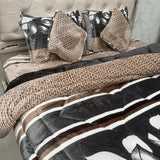 LUXURY 6 PCS SUPER KING QUILT SET PREMIUM QUALITY ( AUSTRALIA SIZE FITTED SHEET AND 2 CUSIONS )