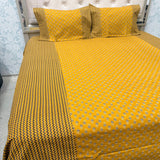 JAIPURI PRINT PURE COTTON TRADITIONAL FLAT SUPER KING BEDSHEET SET