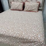 SUPER KING SIZE 100% PURE COTTON BEDSHEET – MINIMAL FLORAL DESIGN