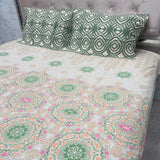 SUMMER QUEEN SIZE PURE COTTON FLAT BEDSHEET SET