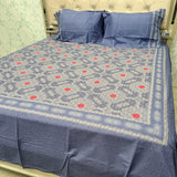 SUMMER DESINER PREMIUM SUPER KING SIZE BEDSHEET SET IN PURE COTTON