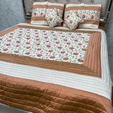 ROYAL LOOK SILK SATIN 5 PCS KING SIZE BEDCOVER SET WITH EMBROIDERY