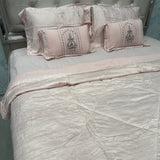 SUMMER PREMIUM 6 PCS KING AND QUEEN SIZE COMFORTER SET WITH EMBROIDERY CUSIONS