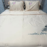 MONTE CARLO PEACOCK DESIGN 4 PCS QUEEN SIZE COMFORTER SET