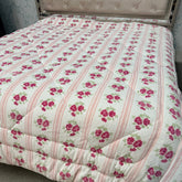 ELEGANT REVERSIBLE QUILT FOR SUPER KING BED