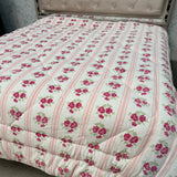 ELEGANT REVERSIBLE QUILT FOR SUPER KING BED