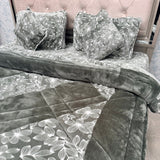 BRANDED KING SIZE 6-PIECE SUPER WARM QUILT SET WITH MATCHING CUSHIONS