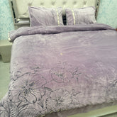 LUXURY KING SIZE VELVET QUILT SET 4 PIECE – PREMIUM WARM SOFT DESIGNER BEDDING SET (AUSTRALIAN FIT)