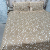 SUMMER PURE COTTON SUPER KING SIZE BEDSHEET WOTH CHICKEN KARI DOUBLE LACE ON PILLOW COVERS