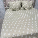 SUMMER PURE COTTON SUPER KING SIZE 5 PCS BEDSHEET SET