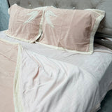 WINTER LUXURIOUS EMBROIDERY REVERSIBLE DUVET COVER ( 4 PCS ) SET KING SIZE BEDHSEET FIT ON SUPER KING AS WELL