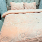 PREMIUM DESINER KING SIZE QUILT SET WITH EMBROIDERY AND HEAVY BEDCOVER