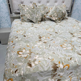 ANTI-SKID PURE CLEAR BEDSHEET SET 5 PCS KING SIZE BEDDING SET