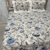 SUMMER JAIPURI STYLE PURE COTTON SUPER KING SIZE BEDSHEET SET