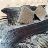 PREMIUM 6 PIECES VELVET QUILT SET IN SUPER KING SIZE
