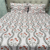 SUMMER QUEEN SIZE PURE COTTON FLAT BEDSHEET SET
