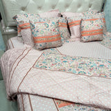 LUXURY JAIPURI 8-PIECE BAMBOO COTTON COMFORTER SET – SUPER KING SIZE