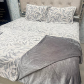 PREMIUM ENGLISH COLOUR KING SIZE 4 PCS DUVET COVER SET ( quilt cover set )