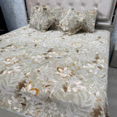 ANTI-SKID PURE CLEAR BEDSHEET SET 5 PCS KING SIZE BEDDING SET