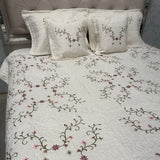 ELEGANT QUILTED DESINER BEDCOVER SET WITH EMBROIDERY FIT ON QUEEN AND KING SIZE