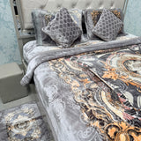 10-PIECE LUXURY QUEEN SIZE DESIGNER BLANKET SET – KING SIZE | FRINGED BEDDING SET WITH FLOOR MATS & MATCHING SLIPPERS
