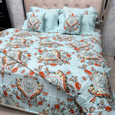 LUXURY JAIPURI 8-PIECE BAMBOO COTTON COMFORTER SET – SUPER KING SIZE