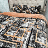 SUPER KING SIZE 6 PCS QUILT SET WITH SUPER KING SIZE BEDSHEET ( ANTI ALLERGIC, MICRO FIBRE SET)