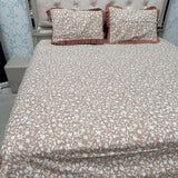 SUPER KING SIZE 100% PURE COTTON BEDSHEET – MINIMAL FLORAL DESIGN
