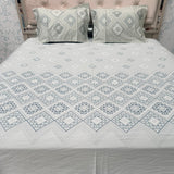 SUMMER QUEEN SIZE PURE COTTON FLAT BEDSHEET SET