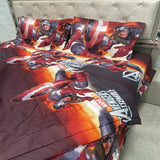 KIDS MARBEL AVENGERS 4 PCS GALCE COTTON COMFORTER SET ( comforter is reversible)