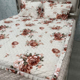 SUMMER QUILTED REVERSIBLE KING SIZE FLORAL BEDCOVER SET ( All SEASON)