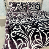 PREMIUM SHERPA WINTER QUILT COVER SET – QUEEN SIZE FITTED BEDSHEET SET