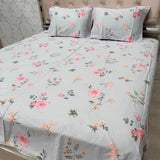 SUMMER QUEEN SIZE PURE COTTON FLAT BEDSHEET SET