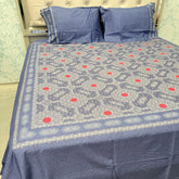 SUMMER DESINER PREMIUM SUPER KING SIZE BEDSHEET SET IN PURE COTTON